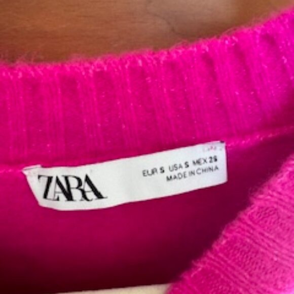 Hot Pink/Fuchsia Zara Sweater - SMALL - Picture 2 of 3